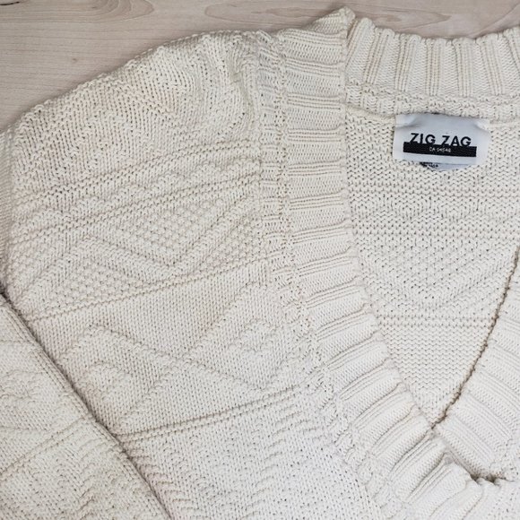 Vintage Cream V-Neck Sweater - Picture 2 of 15